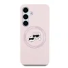 Carcasă spate Karl Lagerfeld K&amp;amp;CH Heads MagSafe din silicon lichid pentru Samsung Galaxy S25, roz