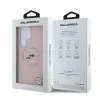 Carcasă spate Karl Lagerfeld K&amp;amp;CH Heads MagSafe din silicon lichid pentru Samsung Galaxy S25 Ultra, roz