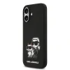 Carcasă spate Karl Lagerfeld K&amp;amp;CH Sketch MagSafe din silicon lichid pentru iPhone 17, neagră