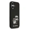 Carcasă spate Karl Lagerfeld K&amp;amp;CH Sketch MagSafe din silicon lichid pentru iPhone 17, neagră