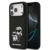 Carcasă spate Karl Lagerfeld K&amp;amp;CH Sketch MagSafe din silicon lichid pentru iPhone 17 Pro, neagră