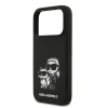 Carcasă spate Karl Lagerfeld K&amp;amp;CH Sketch MagSafe din silicon lichid pentru iPhone 17 Pro, neagră