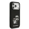 Carcasă spate Karl Lagerfeld K&amp;amp;CH Sketch MagSafe din silicon lichid pentru iPhone 17 Pro, neagră