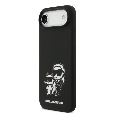 Carcasă spate Karl Lagerfeld K&amp;amp;CH Sketch MagSafe din silicon lichid pentru iPhone Air, neagră