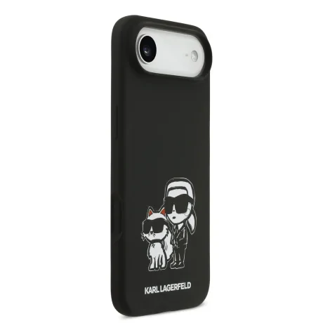 Carcasă spate Karl Lagerfeld K&amp;amp;CH Sketch MagSafe din silicon lichid pentru iPhone Air, neagră