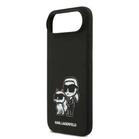 Carcasă spate Karl Lagerfeld K&amp;amp;CH Sketch MagSafe din silicon lichid pentru iPhone Air, neagră