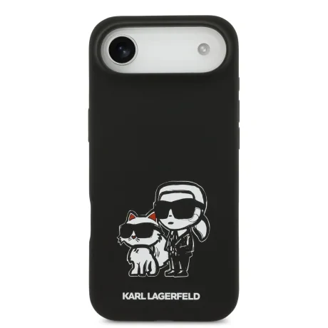 Carcasă spate Karl Lagerfeld K&amp;amp;CH Sketch MagSafe din silicon lichid pentru iPhone Air, neagră
