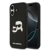 Carcasă spate Karl Lagerfeld MagSafe cu capete duble din silicon lichid pentru iPhone 17, neagră