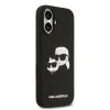 Carcasă spate Karl Lagerfeld MagSafe cu capete duble din silicon lichid pentru iPhone 17, neagră