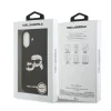 Carcasă spate Karl Lagerfeld MagSafe cu capete duble din silicon lichid pentru iPhone 17, neagră