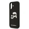 Carcasă spate Karl Lagerfeld MagSafe cu capete duble din silicon lichid pentru iPhone 17, neagră