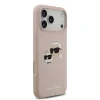 Carcasă spate Karl Lagerfeld MagSafe cu capete duble din silicon lichid pentru iPhone 17 Pro Max, roz