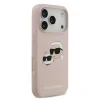 Carcasă spate Karl Lagerfeld MagSafe cu capete duble din silicon lichid pentru iPhone 17 Pro, roz