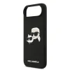 Carcasă spate Karl Lagerfeld MagSafe din silicon lichid cu capete duble pentru iPhone Air, neagră