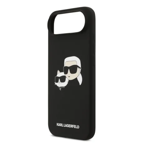 Carcasă spate Karl Lagerfeld MagSafe din silicon lichid cu capete duble pentru iPhone Air, neagră