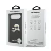 Carcasă spate Karl Lagerfeld MagSafe din silicon lichid cu capete duble pentru iPhone Air, neagră