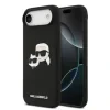 Carcasă spate Karl Lagerfeld MagSafe din silicon lichid cu capete duble pentru iPhone Air, neagră