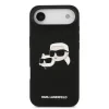 Carcasă spate Karl Lagerfeld MagSafe din silicon lichid cu capete duble pentru iPhone Air, neagră