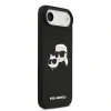 Carcasă spate Karl Lagerfeld MagSafe din silicon lichid cu capete duble pentru iPhone Air, neagră