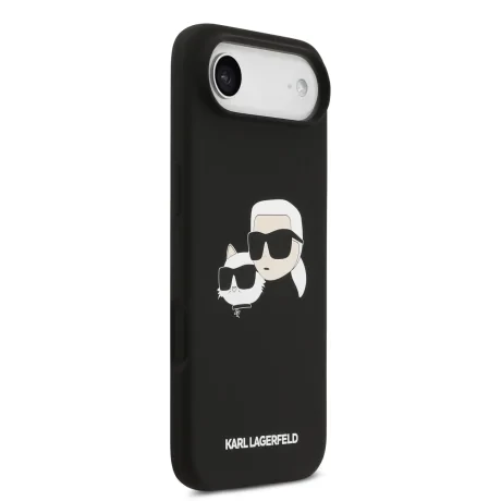 Carcasă spate Karl Lagerfeld MagSafe din silicon lichid cu capete duble pentru iPhone Air, neagră