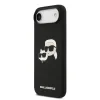 Carcasă spate Karl Lagerfeld MagSafe din silicon lichid cu capete duble pentru iPhone Air, neagră