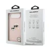 Carcasă spate Karl Lagerfeld MagSafe din silicon lichid cu capete duble pentru iPhone Air, roz