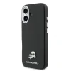 Carcasă spate Karl Lagerfeld PU cu capete de Karl și Choupette, MagSafe, pentru iPhone 17, neagră