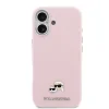 Carcasă spate Karl Lagerfeld PU cu capete de Karl și Choupette, MagSafe, roz, pentru iPhone 17