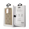 Carcasă spate Karl Lagerfeld PU cu model Karl Heads Magsafe pentru iPhone 15 Pro, bej