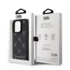 Carcasă spate Karl Lagerfeld PU cu model Karl Heads Magsafe pentru iPhone 15 Pro Max, neagră