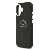 Carcasă spate Karl Lagerfeld PU RSG Logo MagSafe pentru iPhone 17, neagră