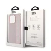 Carcasă spate Karl Lagerfeld PU Saffiano cu pandantiv stras pentru iPhone 15 Pro Max, roz
