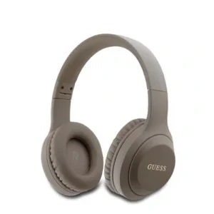Căști fără fir Guess Classic Silver Logo, maro
