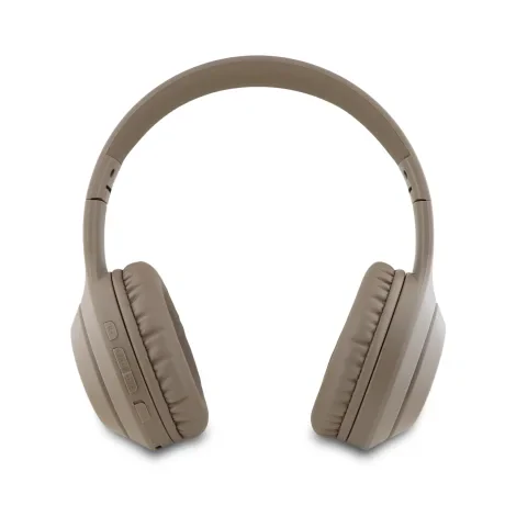 Căști fără fir Guess Classic Silver Logo, maro