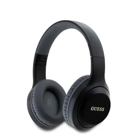 Căști fără fir Guess Classic Silver Logo, negre