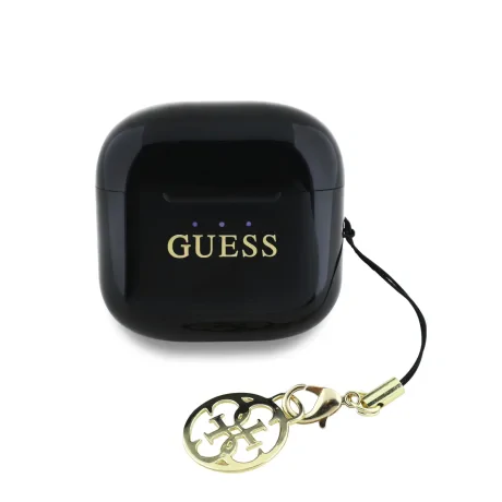 Căști wireless Guess Classic Logo Charm TWS, negre