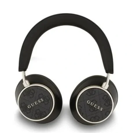 Căști wireless Guess din piele PU 4G cu logo clasic ENC, negre