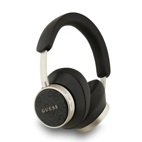 Căști wireless Guess din piele PU 4G cu logo clasic ENC, negre