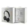Căști wireless Guess din piele PU 4G cu logo metalic, negre