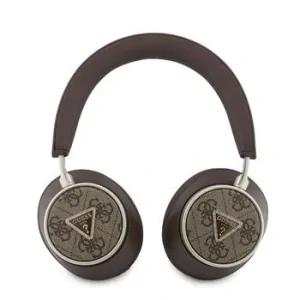 Căști wireless Guess PU 4G Triangle Logo ENC maro