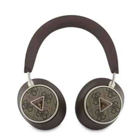 Căști wireless Guess PU 4G Triangle Logo ENC maro