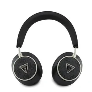 Căști wireless Guess PU 4G Triangle Logo ENC, negre