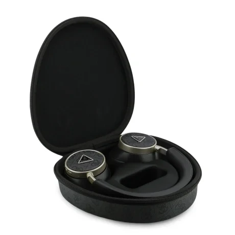 Căști wireless Guess PU 4G Triangle Logo ENC, negre