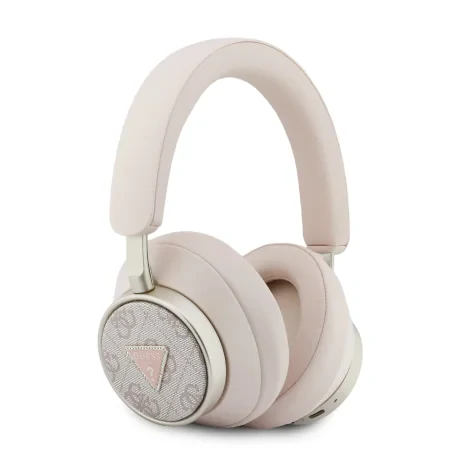 Căști wireless Guess PU 4G Triangle Logo ENC roz