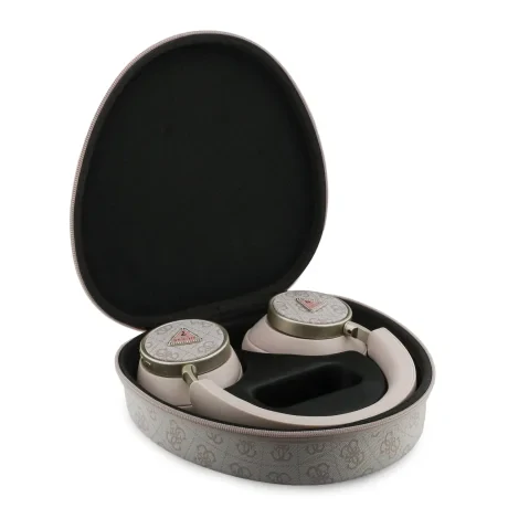 Căști wireless Guess PU 4G Triangle Logo ENC roz