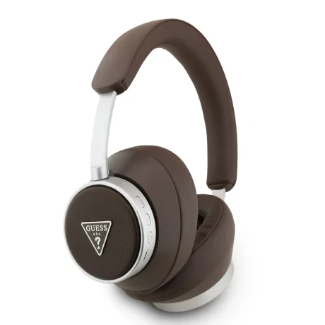 Căști wireless Guess PU Saffiano Triangle Logo ENC maro