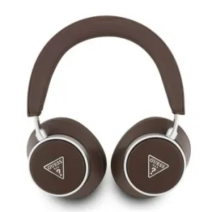 Căști wireless Guess PU Saffiano Triangle Logo ENC maro