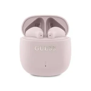 Căști wireless Guess TWS cu logo clasic imprimat, roz