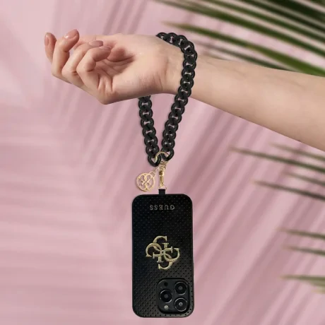 Curea de încheietură universală Guess 4G Pandantiv negru