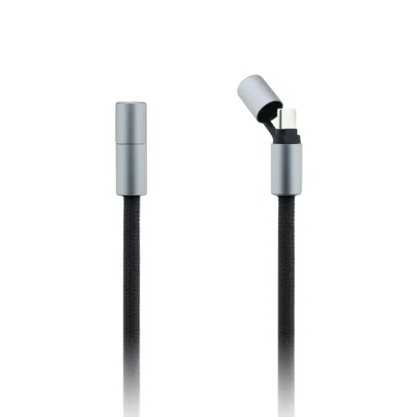 Curea Karl Lagerfeld Ikonic cu cablu de încărcare integrat USB-C/USB-C neagră
